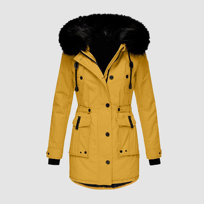 Wasserdichte Damenwinterjacke Kapuze Warm
