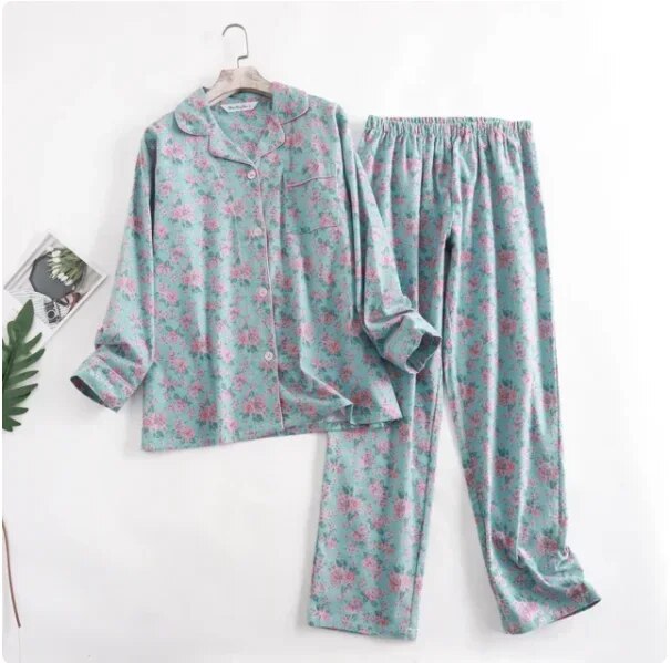 Damen Pyjama Set Bunt Gemütlich