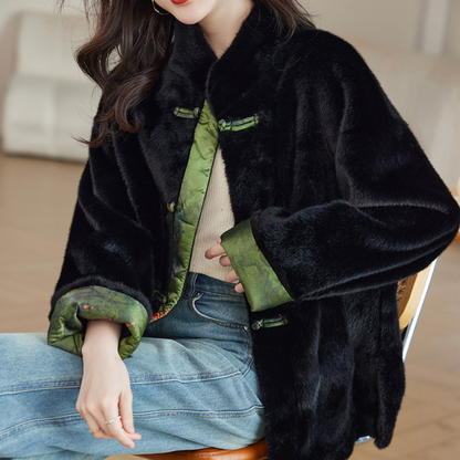 Eleganter Damen Wintermantel Klassik Stil