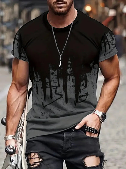 Männer T-Shirt Grau Cool Splash Design
