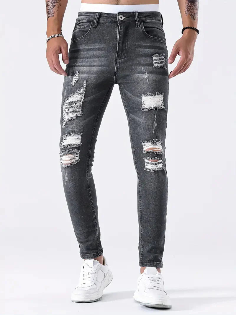 Ripped Jeans Slim Fit Männer