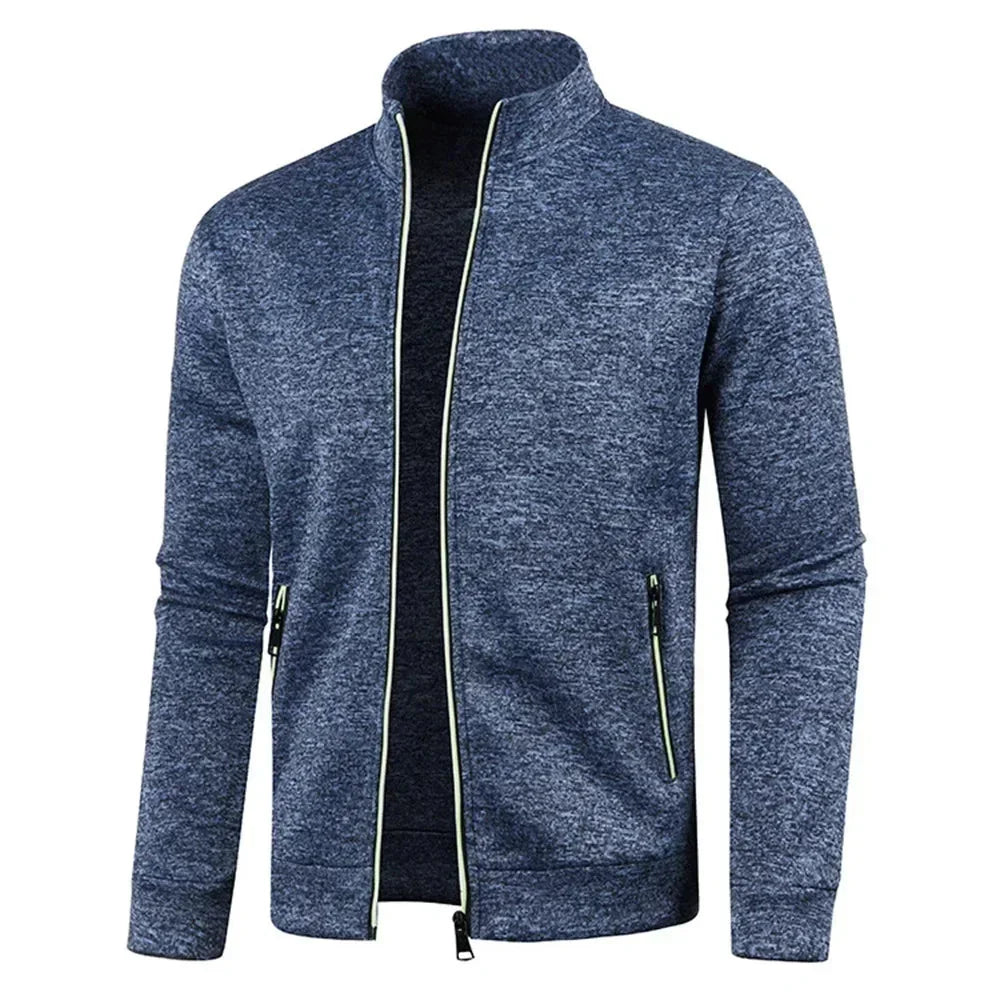 Herren Zip Cardigan Langarm Reißverschlussjacke atmungsaktiv