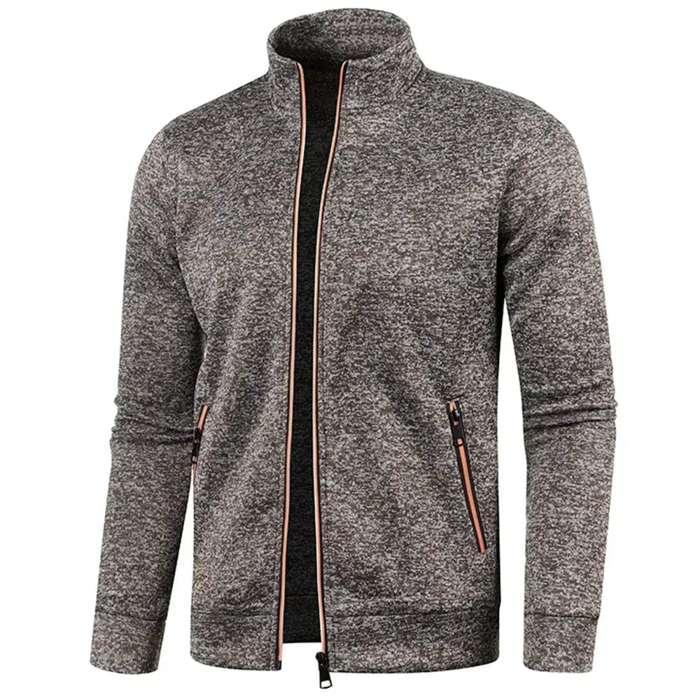 Herren Zip Cardigan Langarm Reißverschlussjacke atmungsaktiv