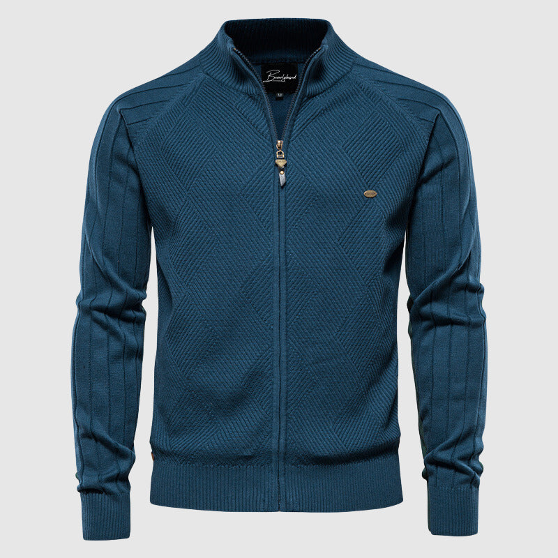 Herren Strickjacke Reißverschluss Klassisch