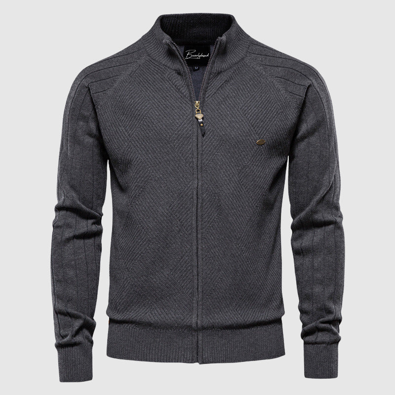Herren Strickjacke Reißverschluss Klassisch