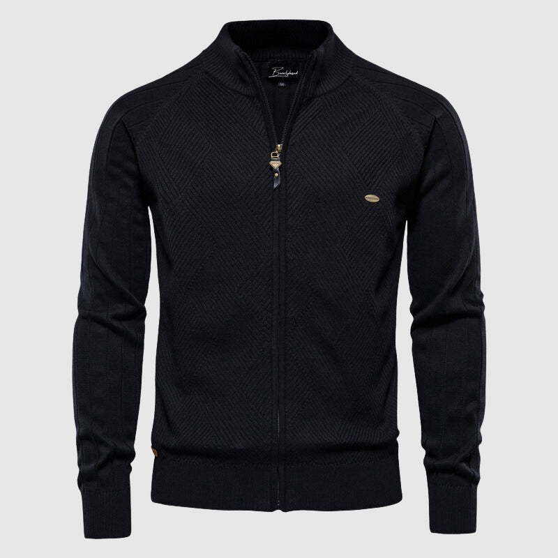 Herren Strickjacke Reißverschluss Klassisch