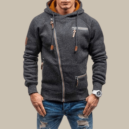 Warme Kapuzenjacke Herren Zipper Hoodie - IdealeKleiden