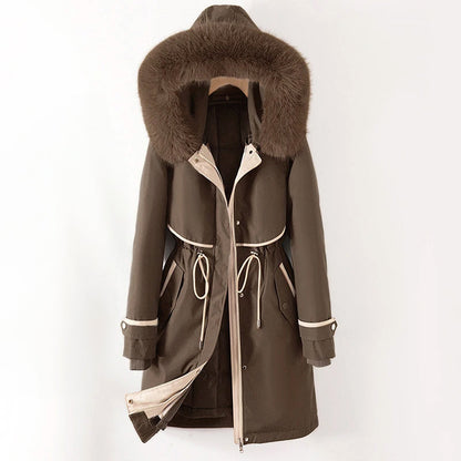 Hanna Damen Winterjacke Lang Kapuze