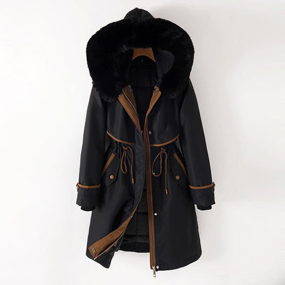 Hanna Damen Winterjacke Lang Kapuze