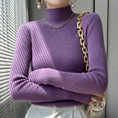 Damenschal Strickpullover Langärmlig Elegent