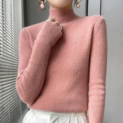 Damenschal Strickpullover Langärmlig Elegent