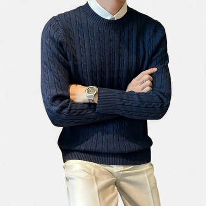 Herren Zopf Pullover Langarm Klassik - IdealeKleiden