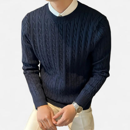Herren Zopf Pullover Langarm Klassik