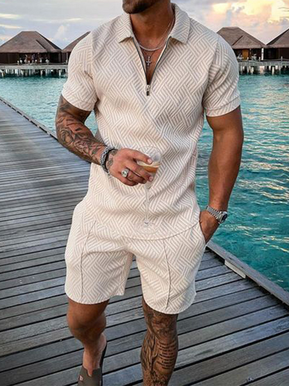 Herren Sommer Set: Polohemd und Kurzshorts