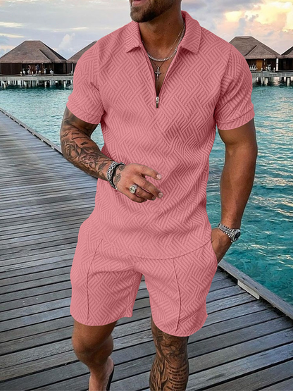 Herren Sommer Set: Polohemd und Kurzshorts