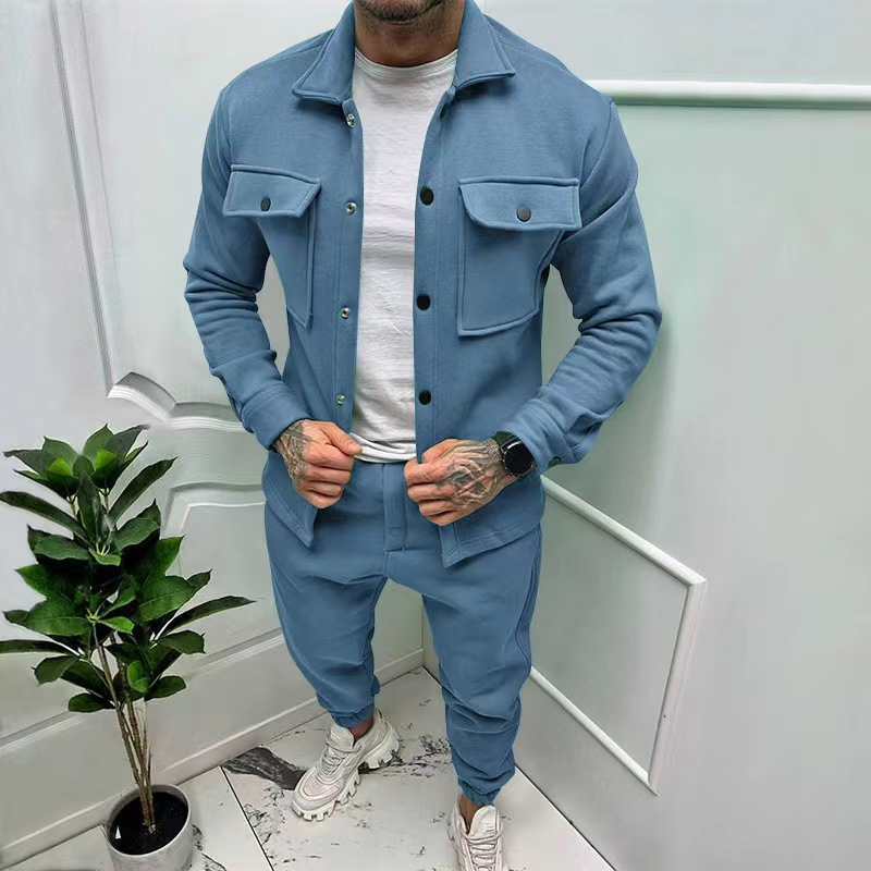 Herren Komplettsatz: Überhemd und Slim-Fit Jogger
