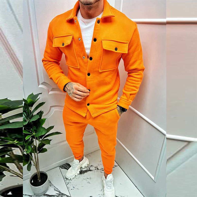 Herren Komplettsatz: Überhemd und Slim-Fit Jogger