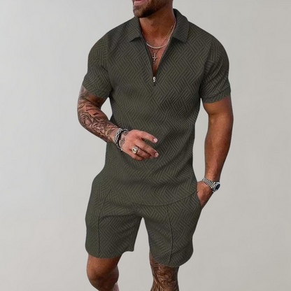 Kurzarm Poloshirt Set Herren