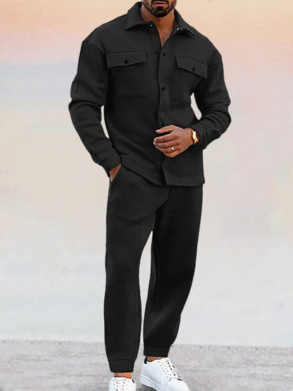 Lässiges 2teiliges Set - Overshirt mit Hose Herren