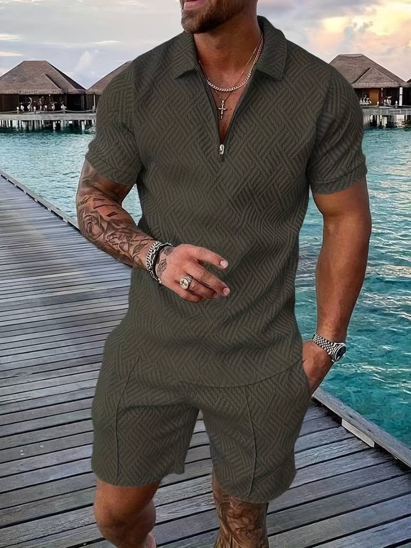 Sommer Shorts Set Kurzarm Herren Mode