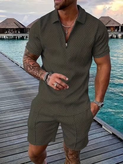 Sommer Shorts Set Kurzarm Herren Mode