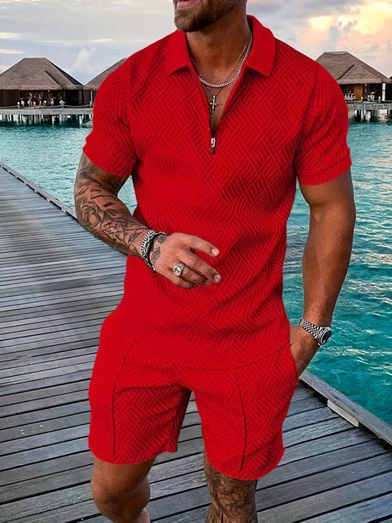 Sommer Shorts Set Kurzarm Herren Mode