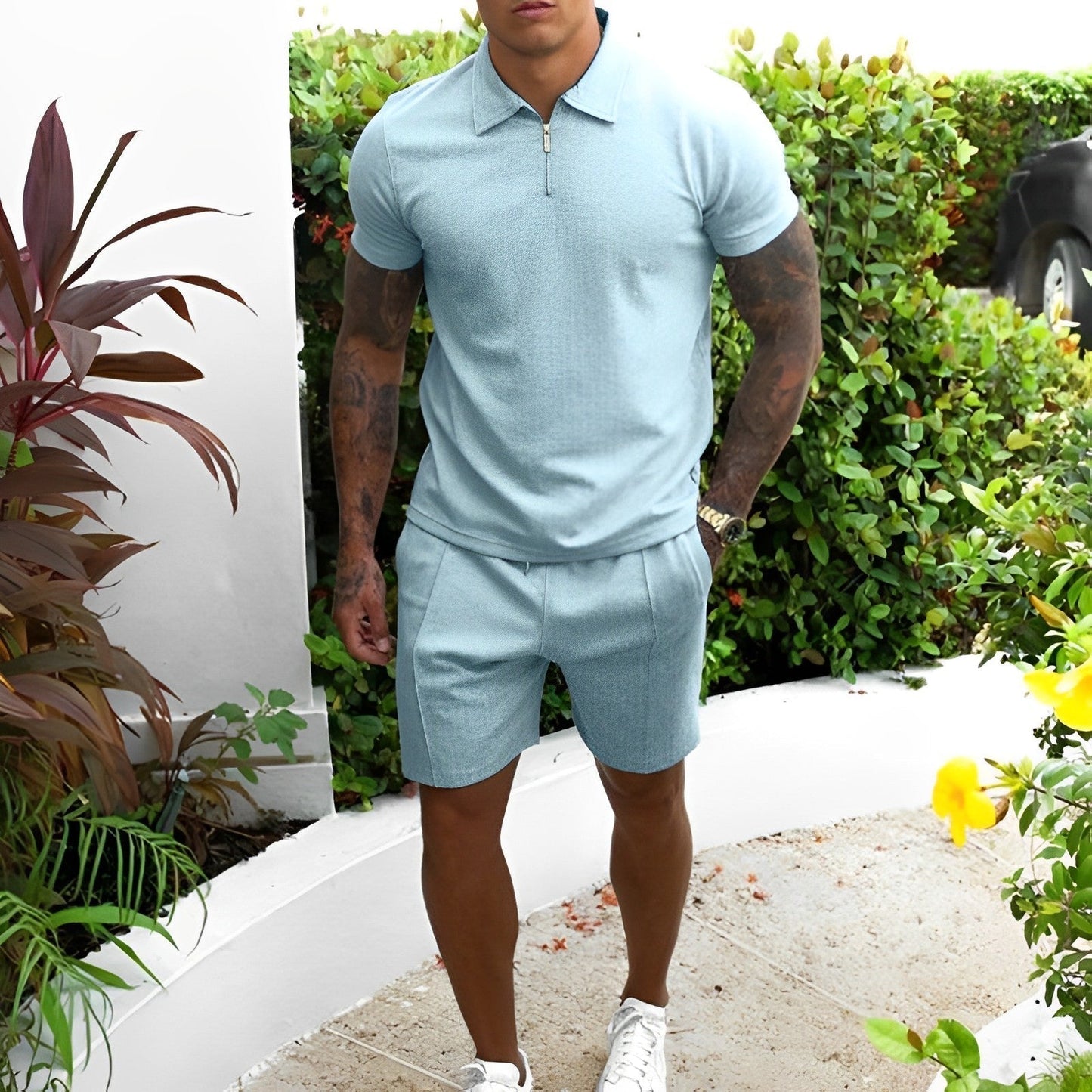 Sommer Set Männer: T-Shirt und Shorts Komfort
