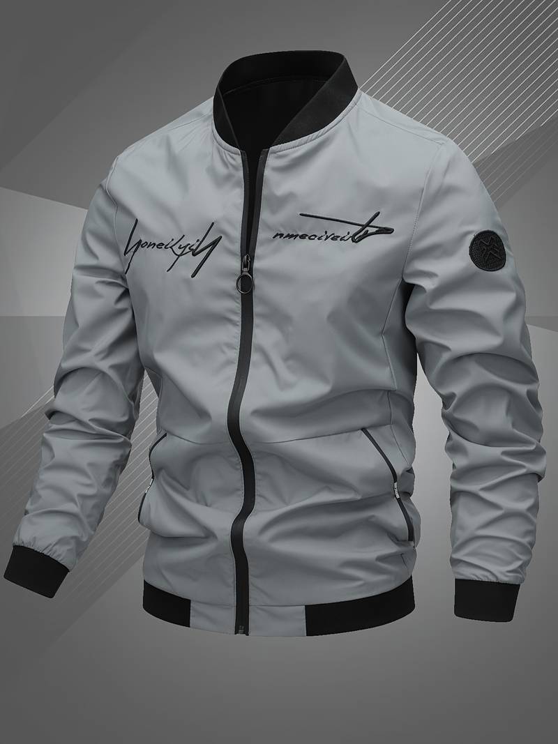 Freizeitjacke Herren Modern mit Stickerei - IdealeKleiden