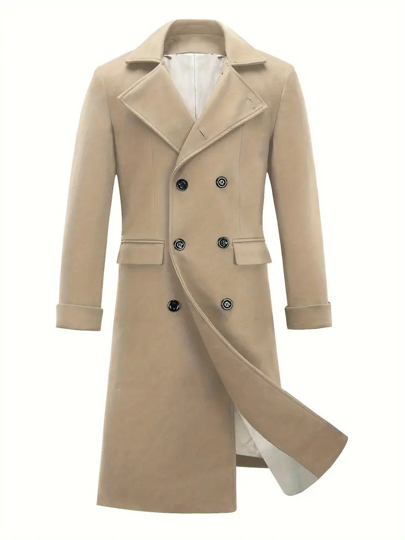 Lange Trenchcoat Herren Lässig Casual - IdealeKleiden