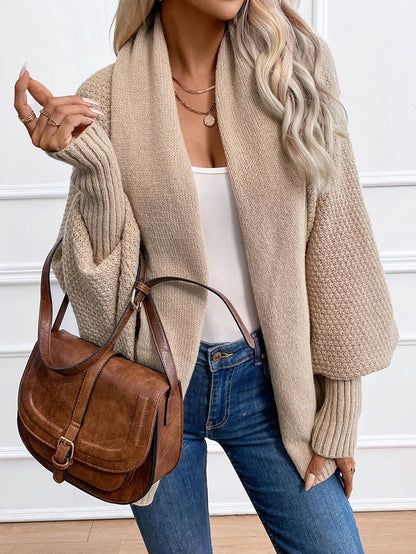 Elegante Damenstrickjacke Kaschmir Langarm Winter