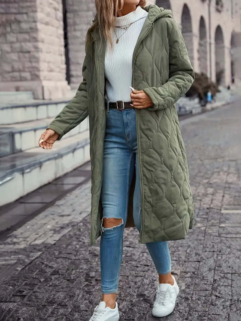 Damen Daunenparka Steppjacke mit Kapuze