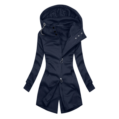 Damen Hoodie Slim Fit Hochkragen Jacke