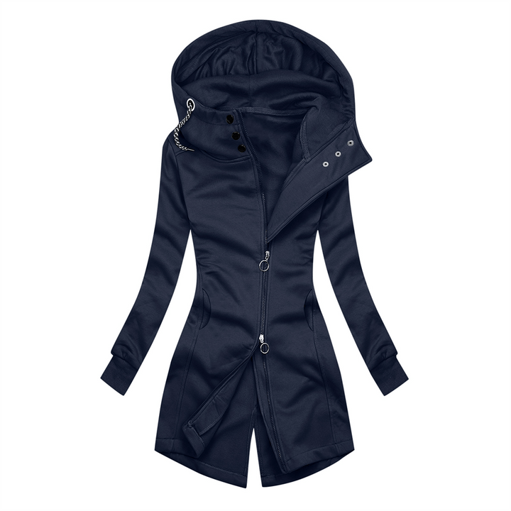Damen Hoodie Slim Fit Hochkragen Jacke