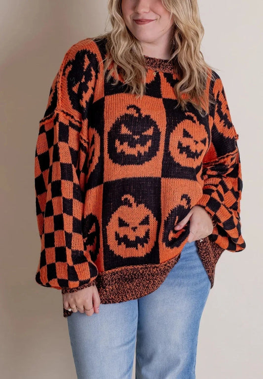 Karierte Strickpullover Damen - IdealeKleiden