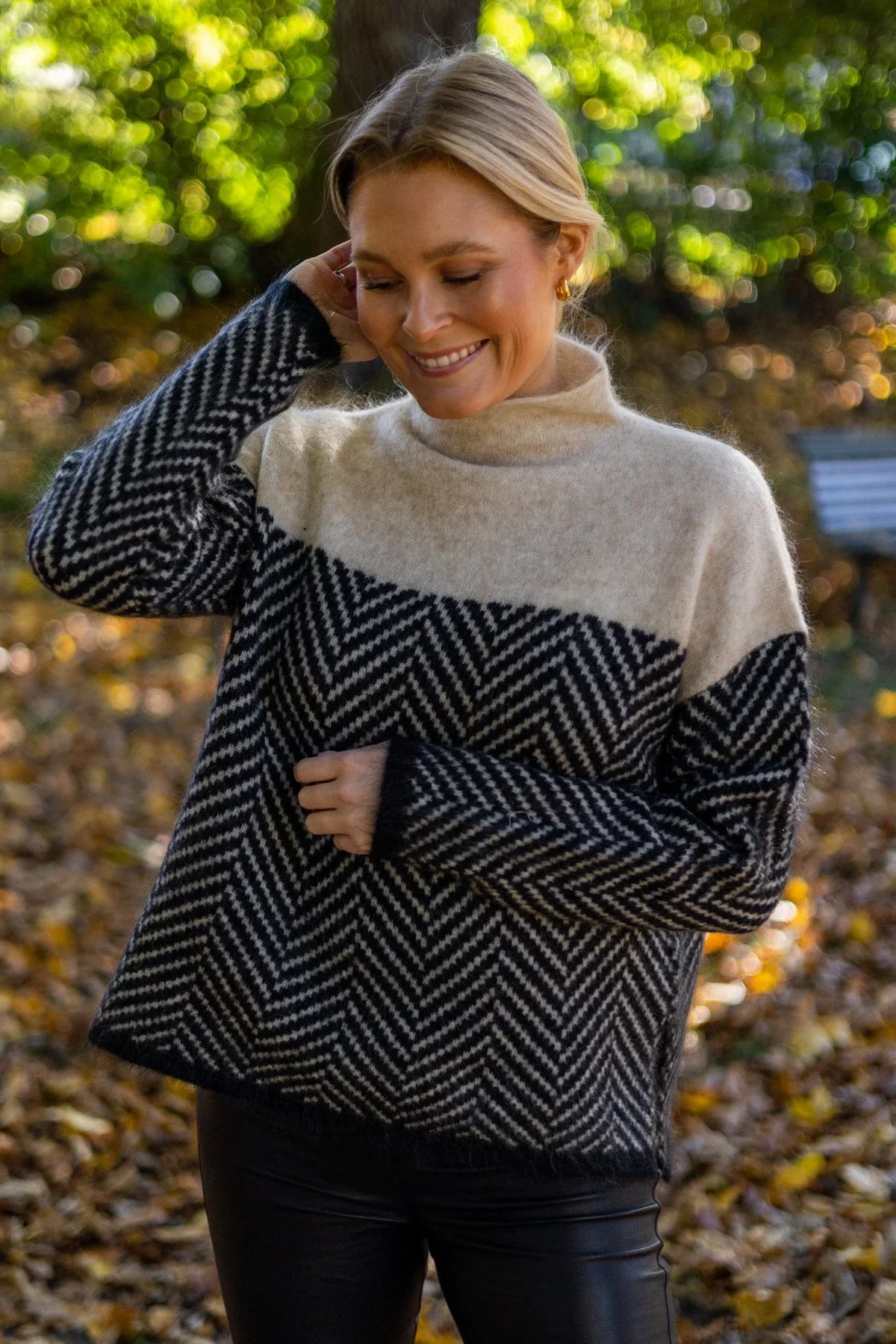 Bequemer Rollkragen Pullover Grobstrick - IdealeKleiden