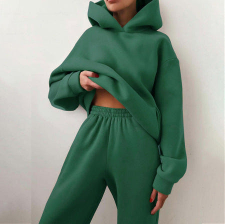 Modischer Zweiteiler Kapuzenpullover Lässig Chic