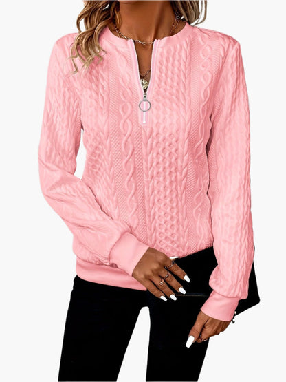 Strickpullover Herren Zopf Muster Reißverschluss