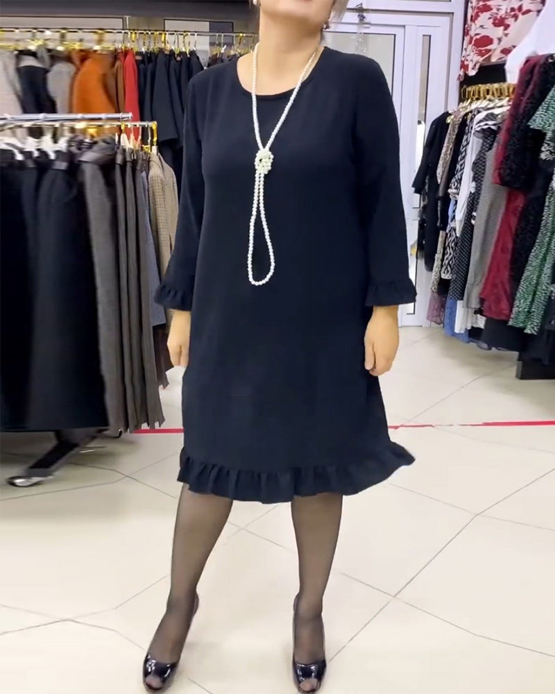 Patchwork Sommerkleid mit Rüschen