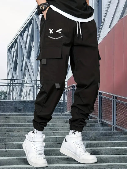 Herren Cargo Hose Bequem Mit Kordelzug