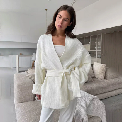 Gemütlicher Strickcardigan mit Gürtel Weich und Warm