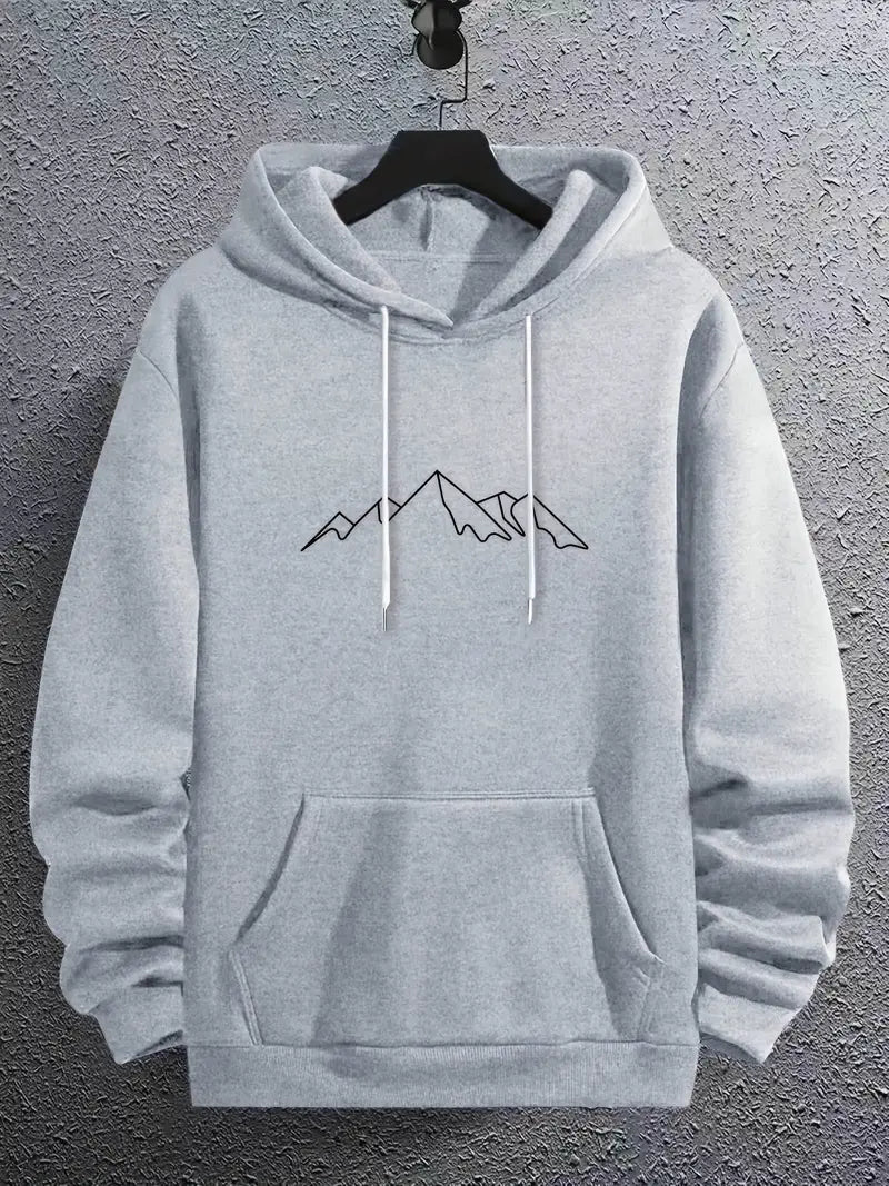 Herren Kapuzenpullover Berg Motiv Trendy