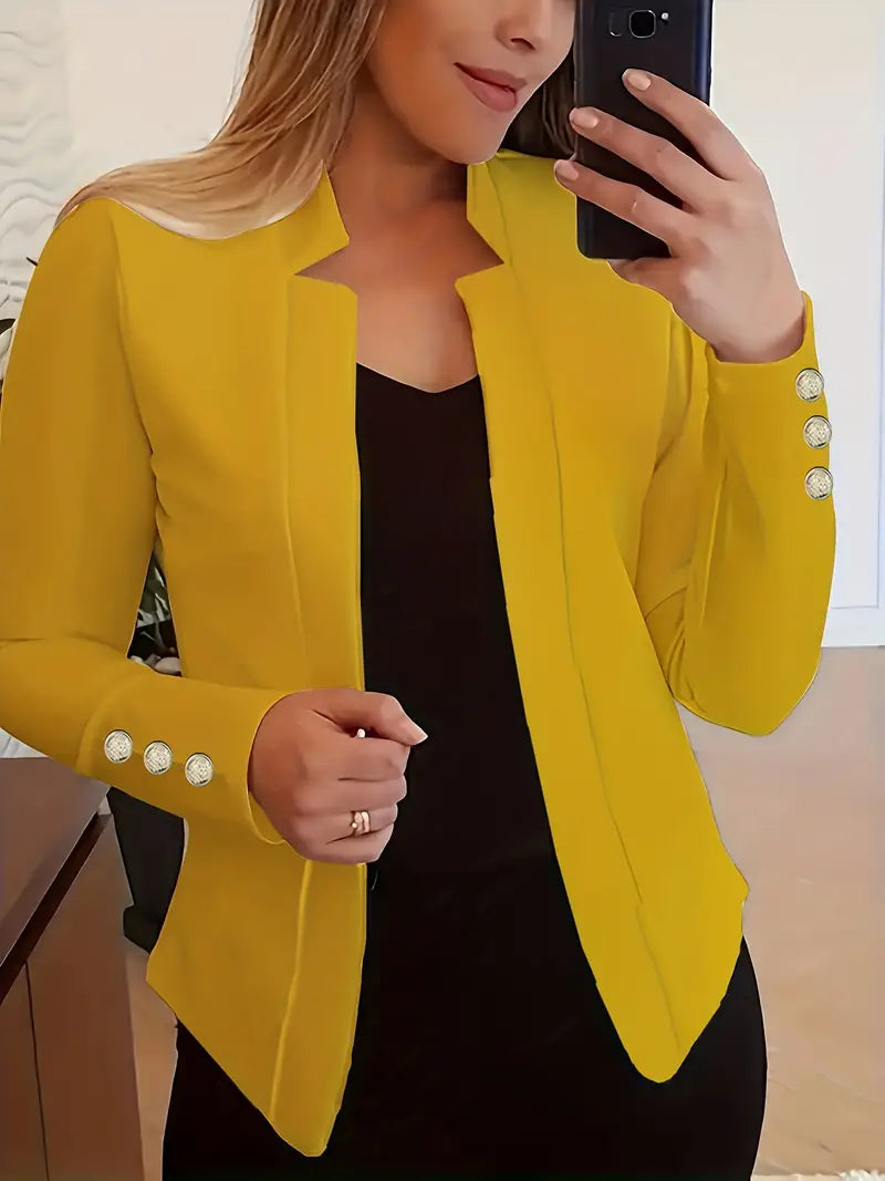 Frauen Blazer Langarm Offen Style Frühjahr