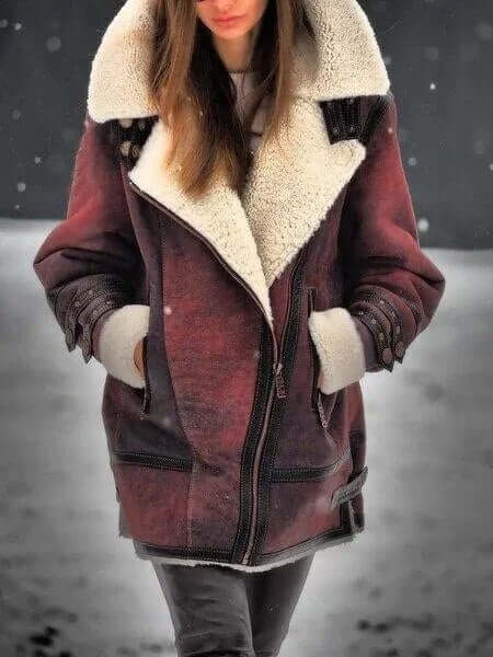 Elegante Damenjacke Mittellang Casual Style