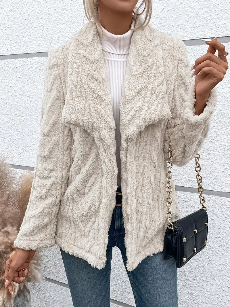 Frauen Fleecejacke Lockere Passform Warm