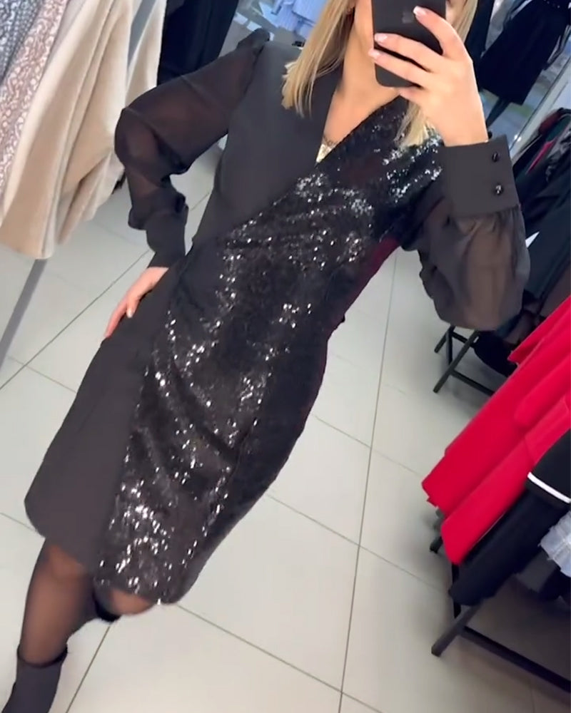 Stilvolle Abendkleider Glitzer Pailletten