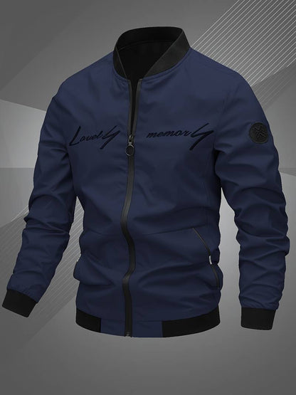Freizeitjacke Herren Modern mit Stickerei