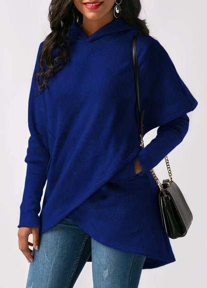 Damen Hoodie Herbst Trend Asymmetrisch Stylish