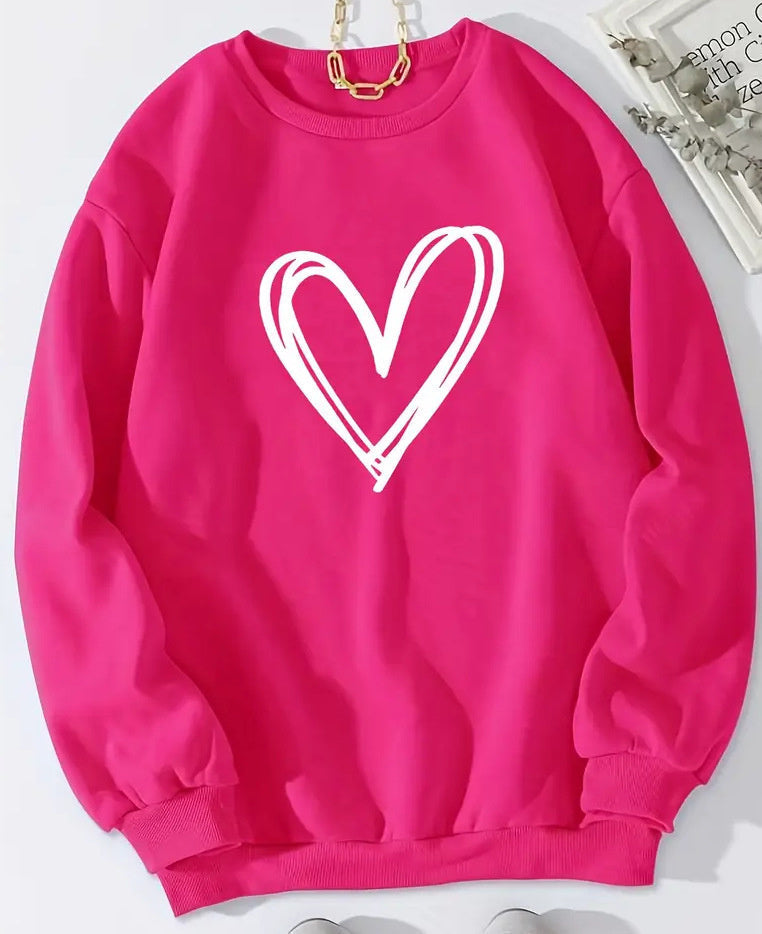 Trendy Sweatshirt Damen Rundhals Langarm