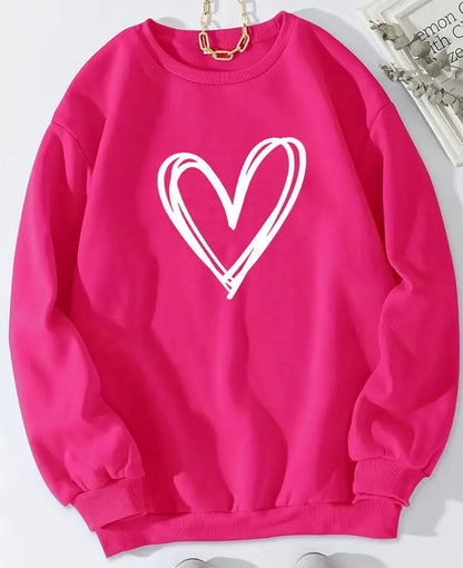 Trendy Sweatshirt Damen Rundhals Langarm