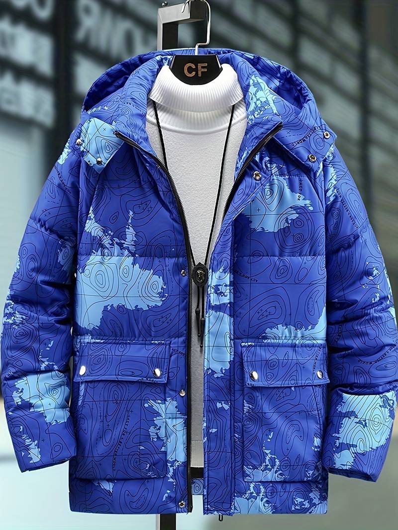 Herren Winterjacke Warm Kapuze - IdealeKleiden